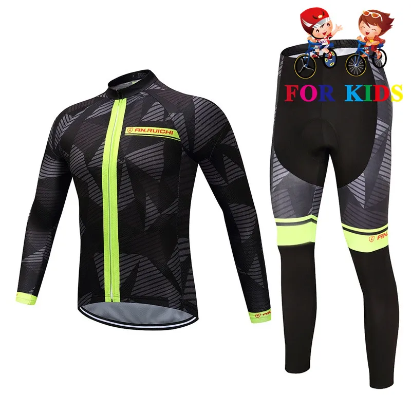 Long sleeve Suit 4 Новинка, детский велосипед для девочек, комплект из Джерси, дышащий с длинным рукавом, велосипедная одежда, одежда для велоспорта, Ropa de bicicleta - Цвет: Long sleeve Suit 4