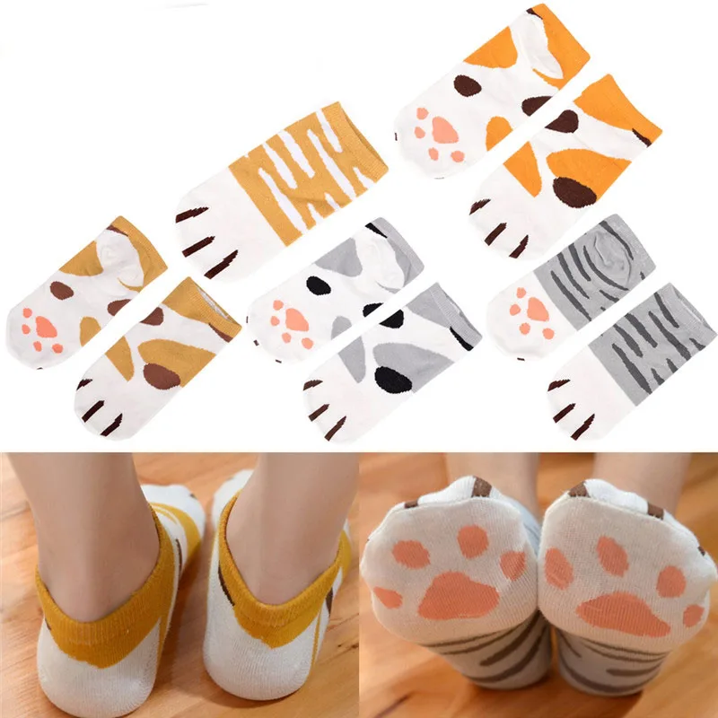 1 пара короткие носки с кошачьими лапами|short ankle socks|socks cuteankle socks |