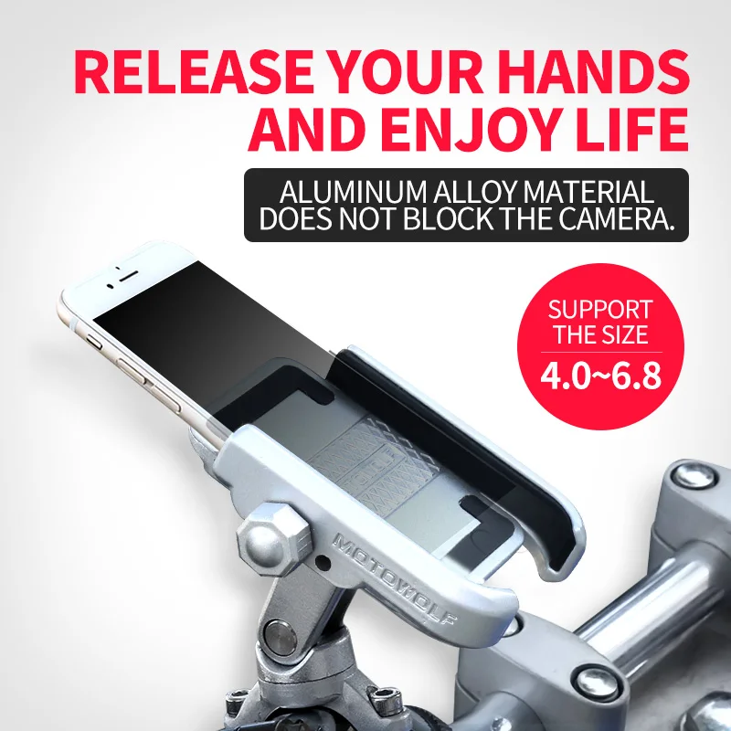 Универсальный держатель для телефона из алюминиевого сплава мотоцикла на руль