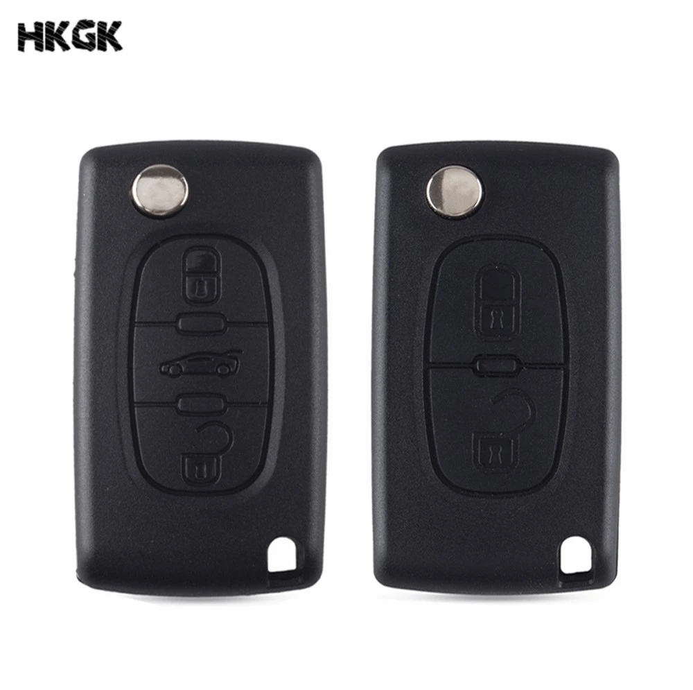 2/3 кнопки замены автомобильных ключей PEUGEOT 206 307 308 207 407 408 с HU83 лезвие|Ключ от авто| |