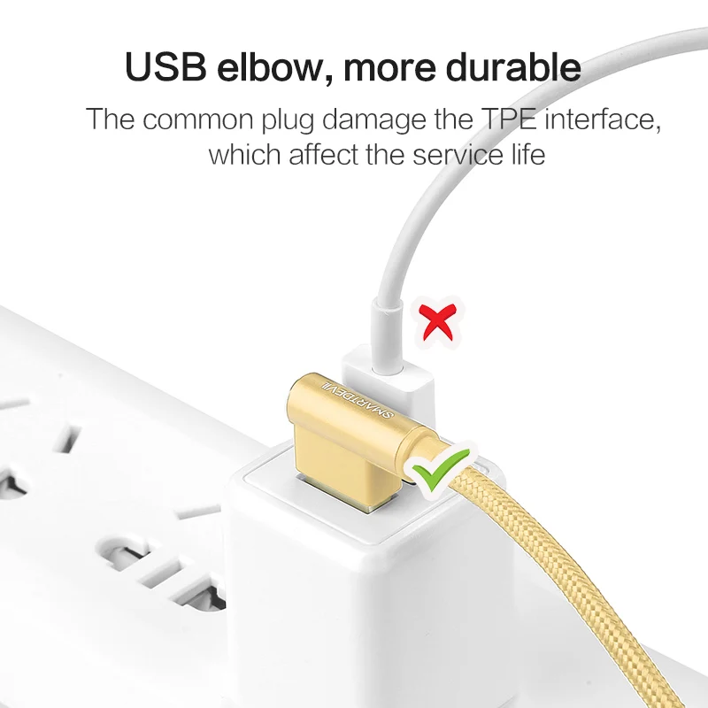 USB-кабель SmartDevil TypeC для быстрой зарядки кабель USB C в нейлоновой оплетке Samsung Galaxy S9 8