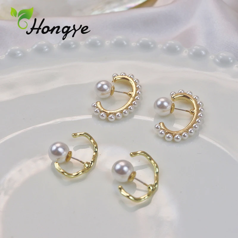 Брендовые новые дизайнерские модные серьги-гвоздики для женщин золотого цвета с