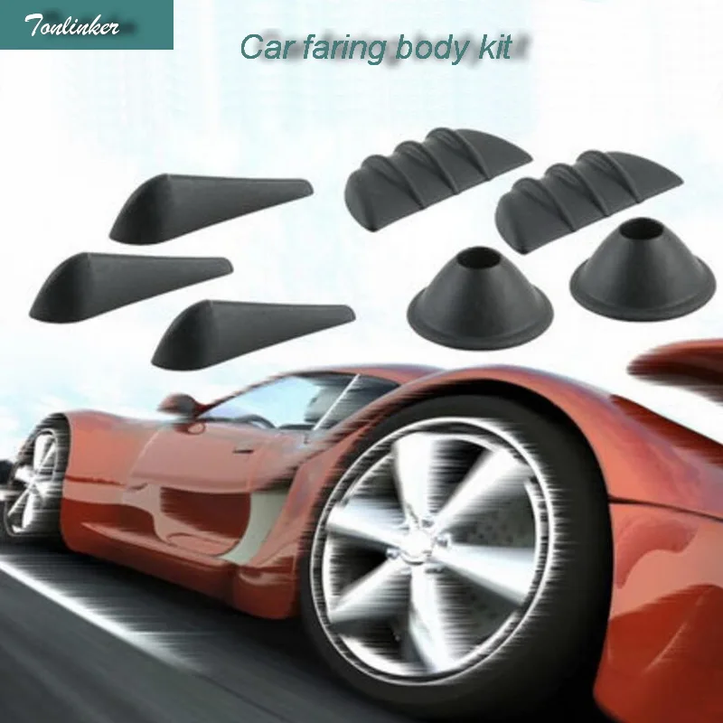 Tonlinker обтекатель кузова Комплект для автомобиля авто аксессуары автомобильный Стайлинг 10 шт. выпрямляющий и понижающий шум ветра набор направляющих