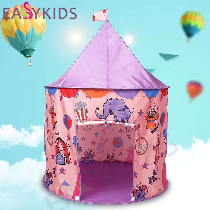 Детская игровая палатка складной портативный милый мультяшный Замок принцессы