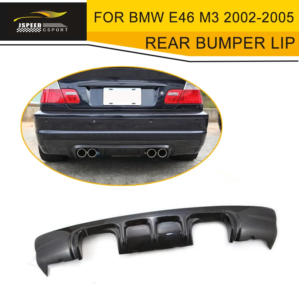 Диффузор из углеродного волокна, губа для заднего бампера автомобиля для BMW E46 M3 2002-2005