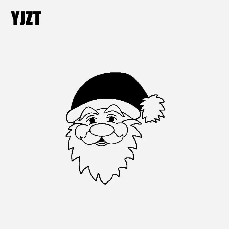 YJZT 11 7 см * 13 1 автомобиля Стикеры Санта Клаус творческий мультфильм голова