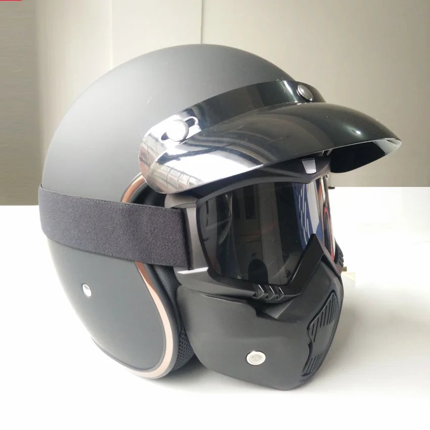 Шлемы мотоциклетные с открытым лицом винтажные шлемы в стиле ретро горошек |