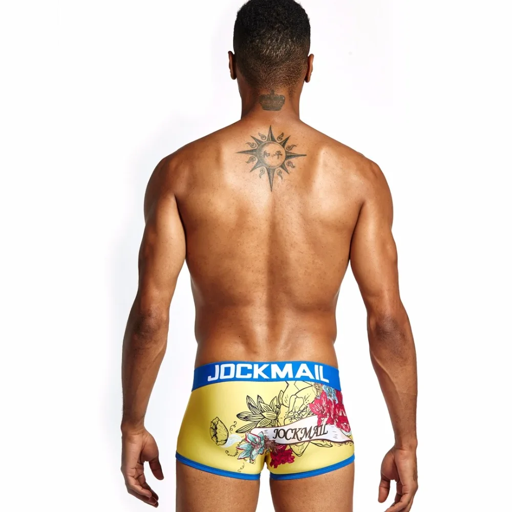 JOCKMAIL, брендовые трусы-боксеры с принтом черепа, calcinha, сексуальное гей нижнее белье, calzoncillos hombre, боксеры marca cueca, мужские трусы, шорты