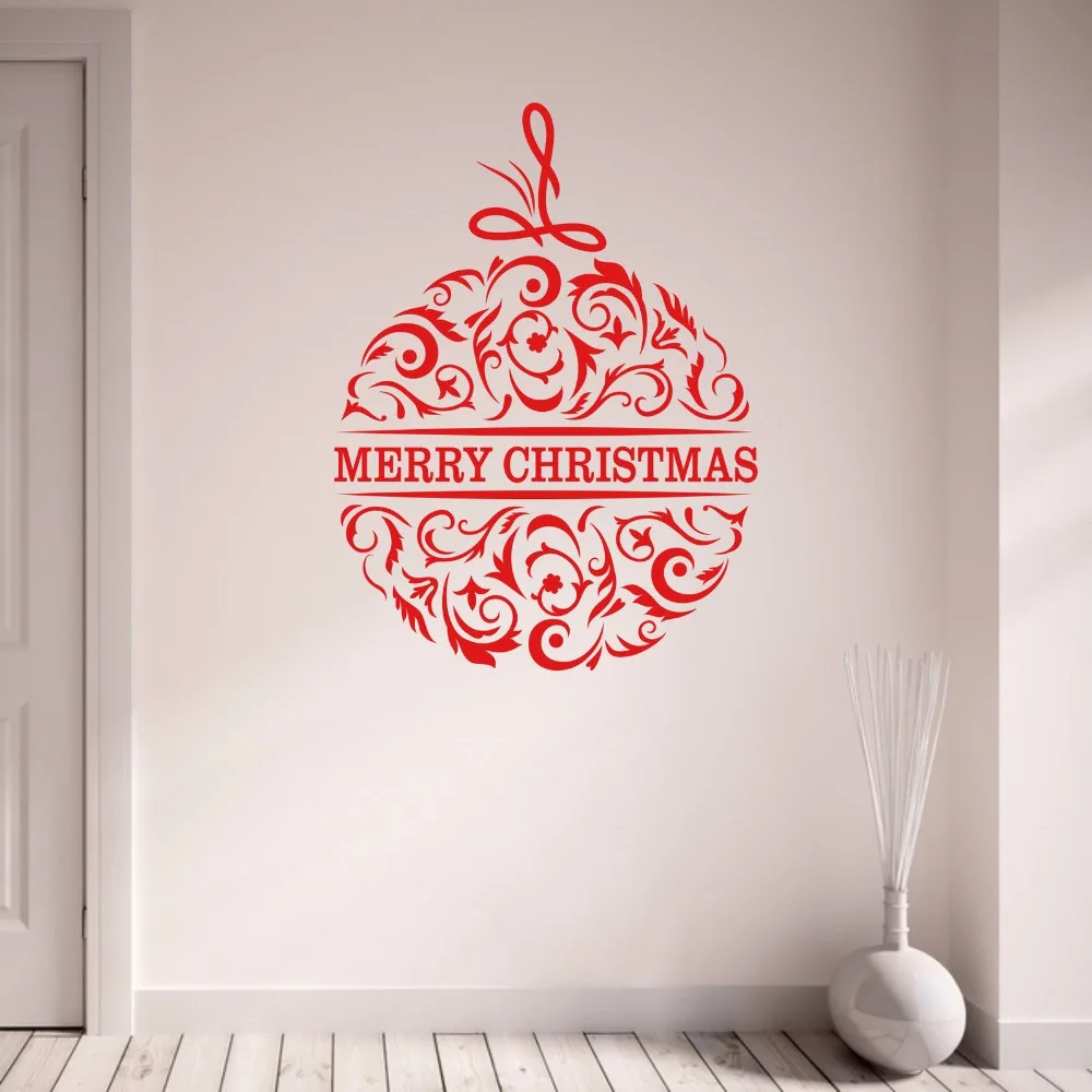 Bauble Счастливого Рождества украшение для спальни прихожей кухни окна искусство