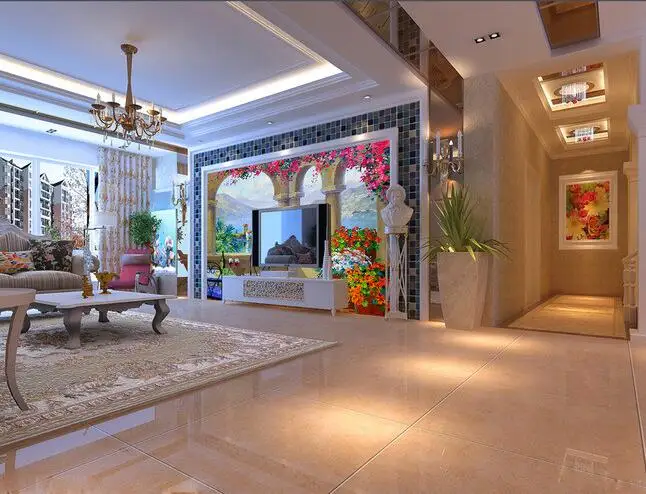

3d wallpaper custom mural non-woven wall sticker Mediterranean garden landscape painting photo wall paper for wall 3d