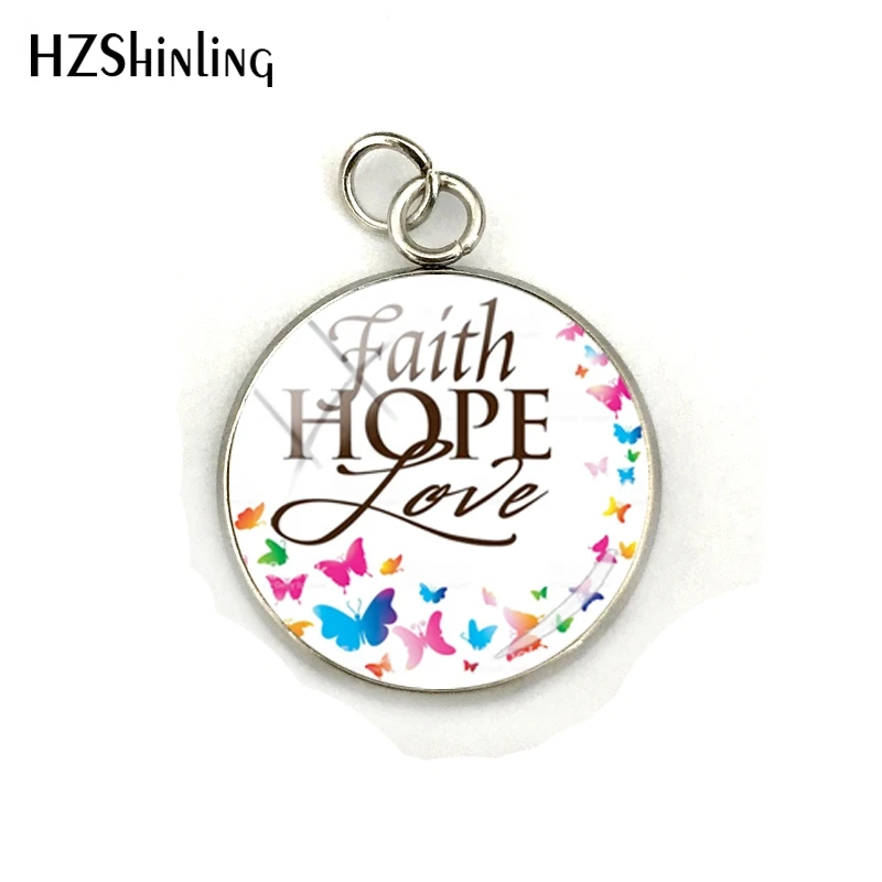 Модные поверить Вера Любовь цитаты вдохновение купол бижутерия со стеклянными