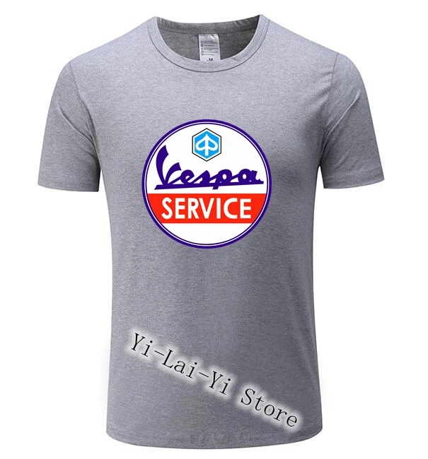 Италия Легенда Для мужчин Vespa Servizio Винтажная Футболка Услуги футболка мужской