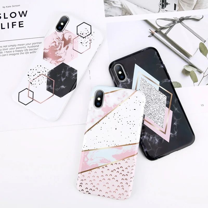 USLION блестящий Мраморный чехол для телефона для iPhone 7 Plus, чехол для iPhone X XS Max XR 8 7 6 6S Plus, мягкий силиконовый чехол из ТПУ