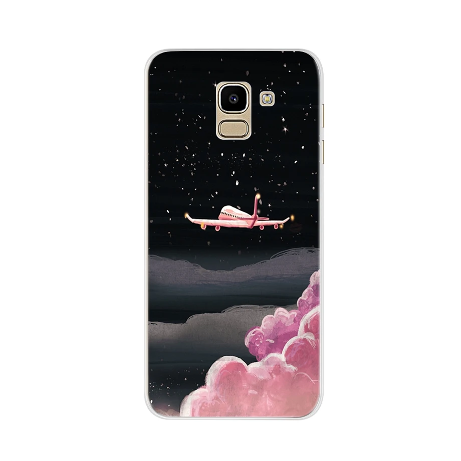 Белый Чехол для телефона samsung Galaxy j6 Мягкий силиконовый чехол для защиты Fundas samsung j6 Plus j600f j610f Capas чехол - Цвет: Белый