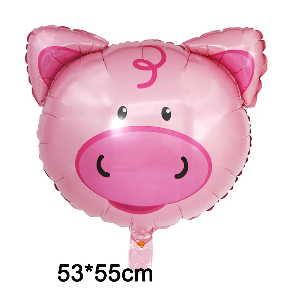 Pig 1 шт. воздушные шары из алюминиевой фольги с мультяшными животными для дня рождения, свадьбы, вечеринки, украшения для детского душа, Детские Подарочные игрушки, воздушные шары из фольги с тигром, коровой - Цвет: Pig