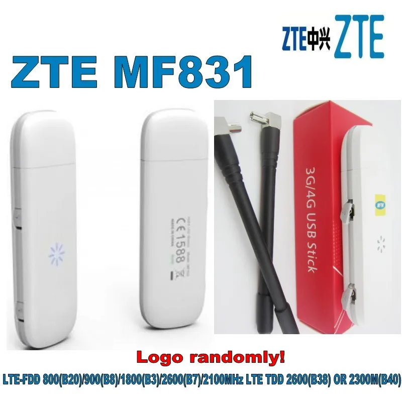 Много 10 шт. Новинка! LTE 4G ZTE MF831 USB модем! Разблокированная Sim карта! Плюс 2 антенны|usb
