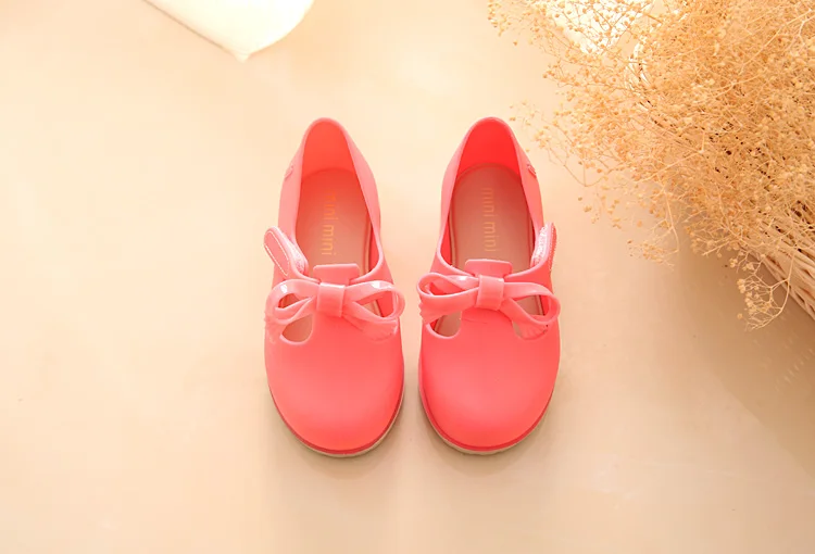 Mini Melissa/Новинка года; сандалии для девочек; обувь для маленьких принцесс; сандалии для мальчиков; прозрачная обувь; сандалии с большим бантом; 14-16,5 см