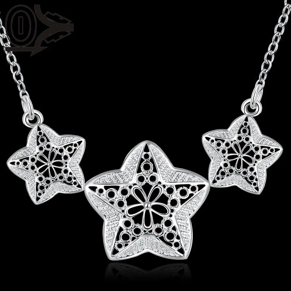 Бесплатная Доставка! Оптовая Посеребренные Ожерелье & Кулон Аксессуары