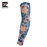 body paint anti uv sunscreen super elastic tattoo arm sleeves warmers hip hop rockfashion cool sporting protection long gloves