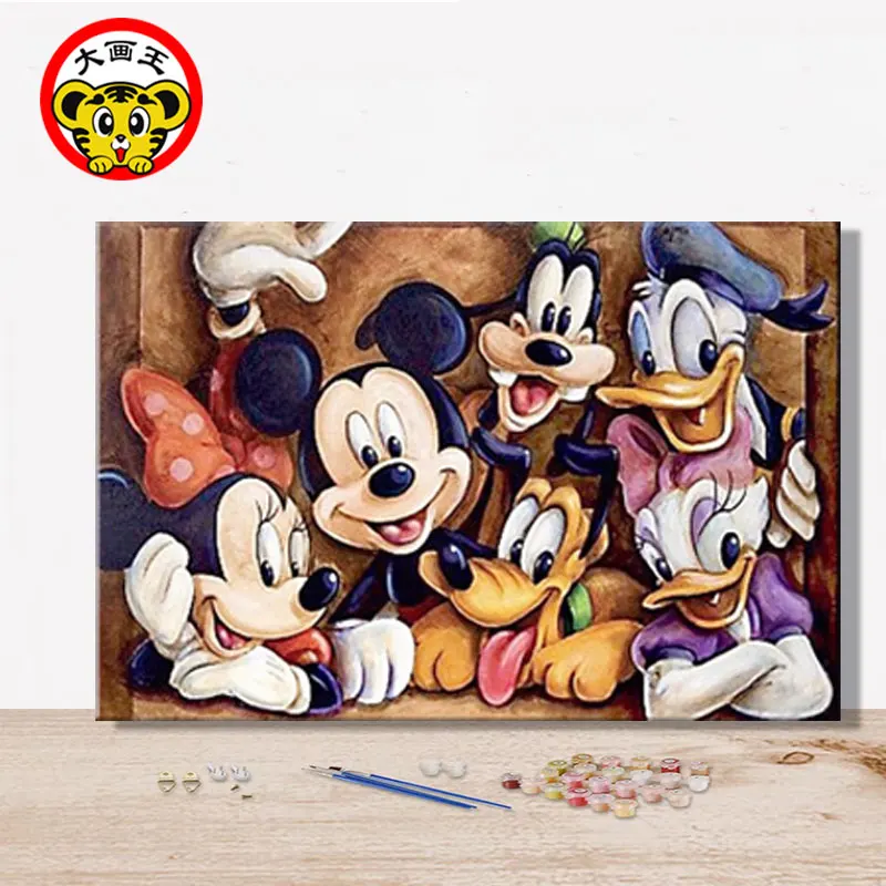 Paint by numbes художественная живопись по номерам произведение искусства красивый подарок мультфильм декоративная краска ing в гостиной руководство - Цвет: 6864