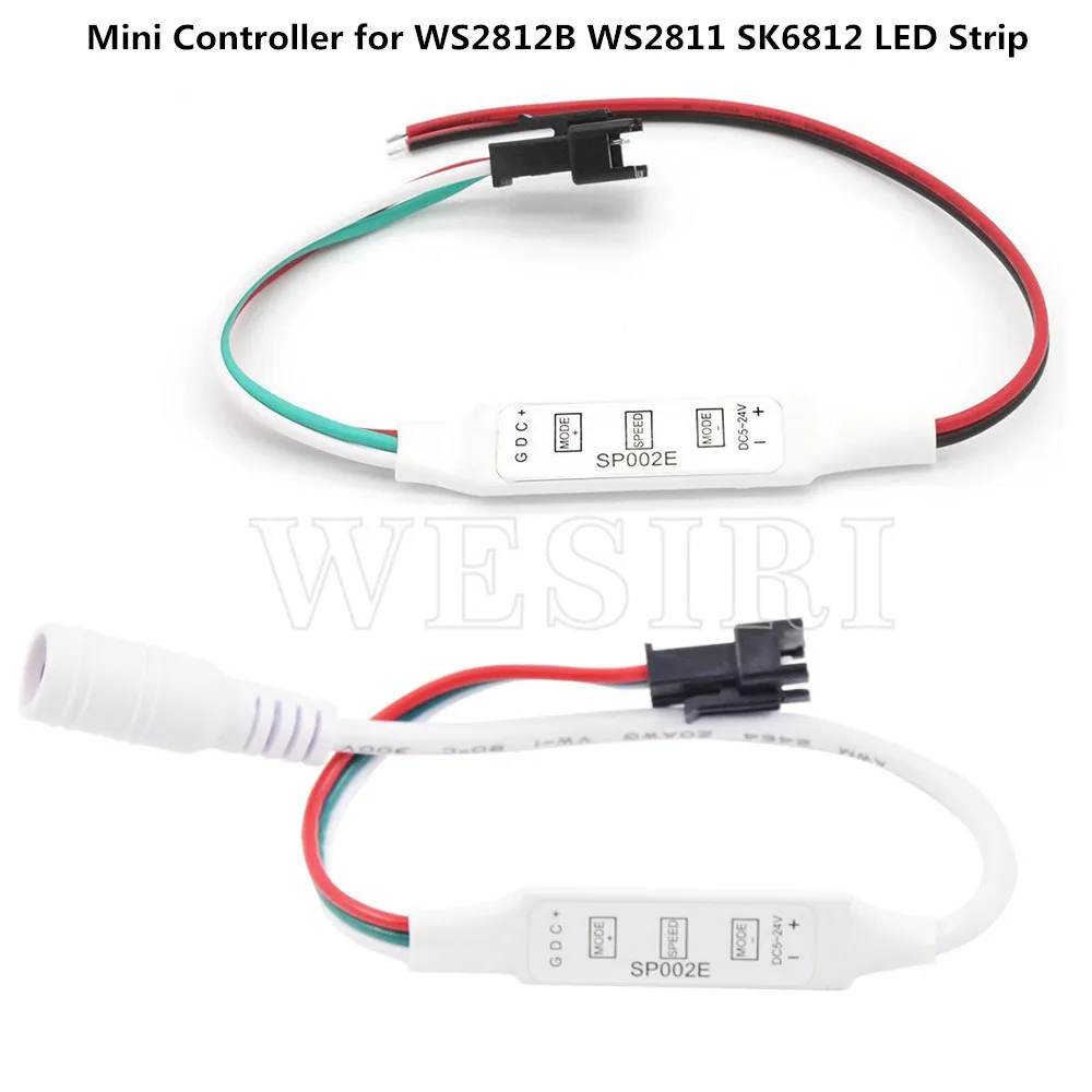 DC5-24V SP002E 3key светодиодный мини контроллер для WS2811 WS2812B UCS1903 SK6812 Светодиодная лента огни