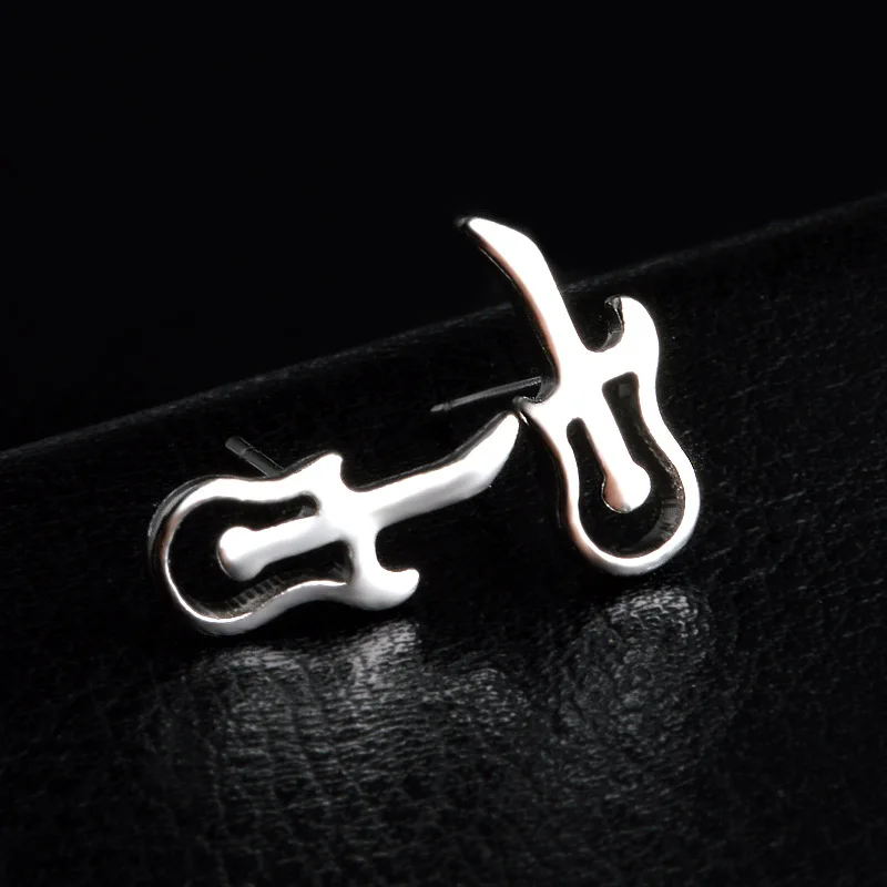 Серьги пусеты ONSTALL Treble Clef музыкальные дикие милые модные капельки гитара ноты