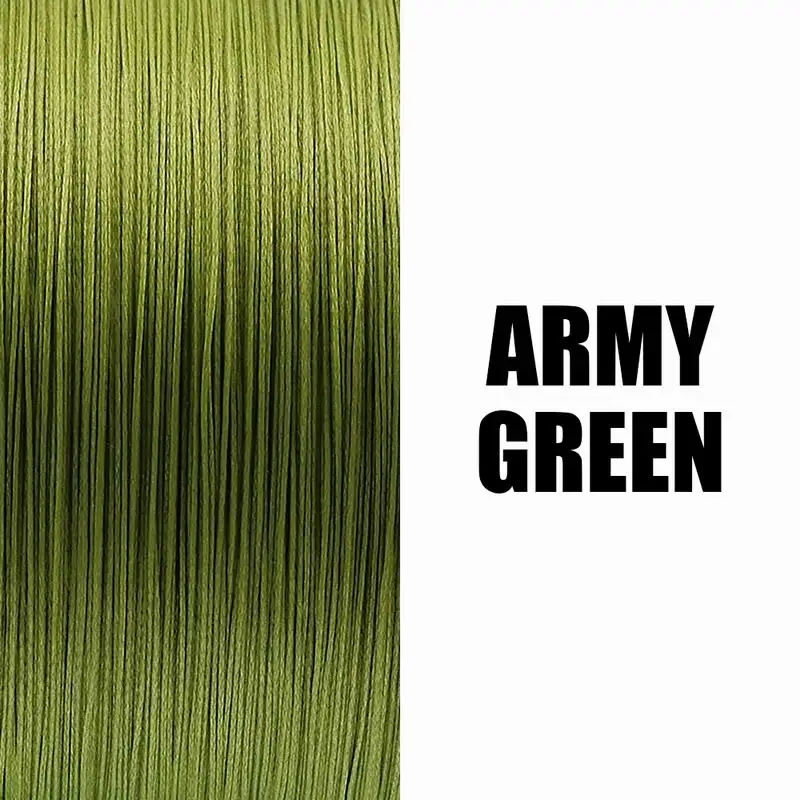 Army Green Ascon Fish 4 нити Япония ультра сильная плетеная леска 100 м для шнура рыболовные аксессуары 6-100LB зеленый 4 провода нить - Цвет: Army Green