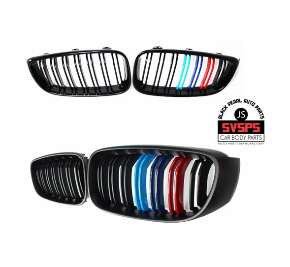 

black pearl High Quality ABS Front Middle Grille Double Slat Style Two Color Options For BMW 3-series GT F34 2012-2018 Year