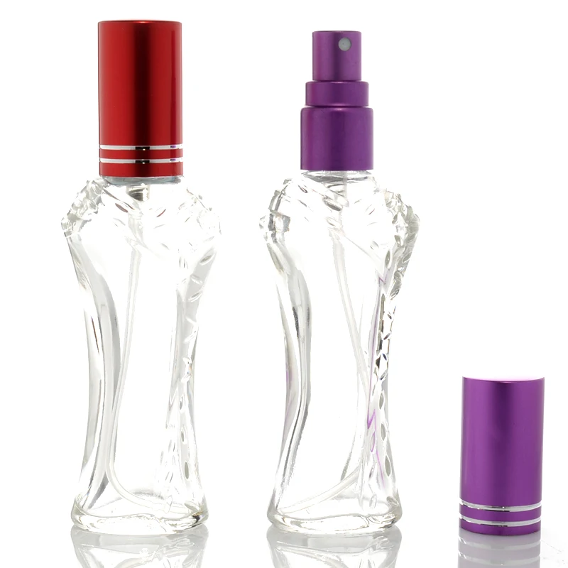 12ML Portable Clear Color New Shape Perfume Glass Spray Perfume Bottle 100PCS/LOT