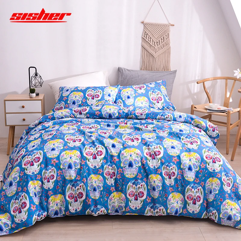 Sisher Modern Style Duvet cover sets Queen Size with Pillowcase Single Double Full King Bedclothes cotton Quilt Covers Set kids | Дом и сад