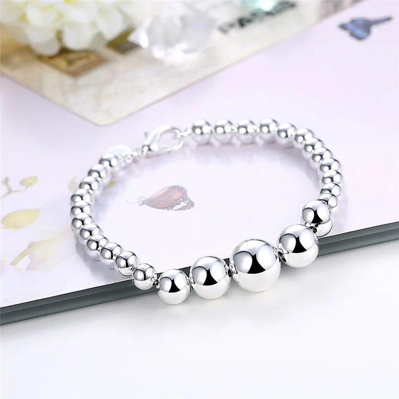 KimJ SPCH165 bracelet the youngly season of fashion design silver color plated metal bean lovely for young woman | Украшения и