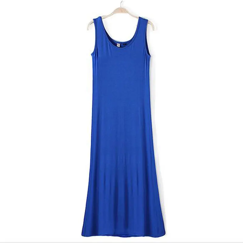 Женское длинное платье из модала повседневное свободное большого размера 9