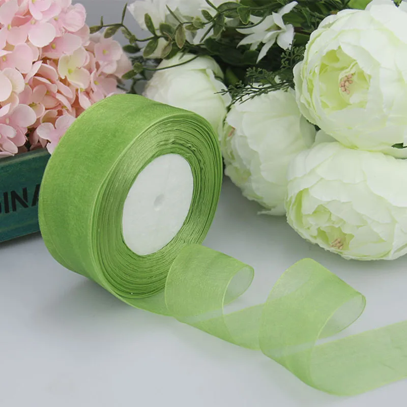4 см* 45 м лента из органзы для одежды швейная ткань DIY лента для волос Цветы Подарочная упаковка свадебные украшения ленты лента принадлежности для вечеринки