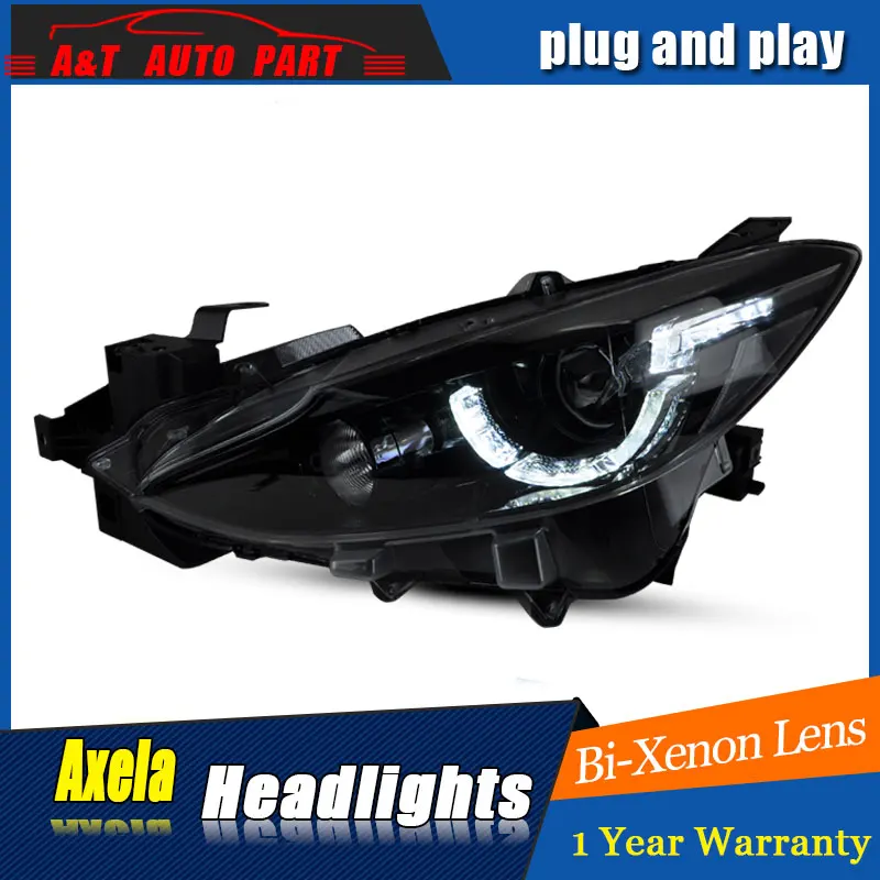 Автомобильный Стайлинг светодиодный налобный фонарь для Mazda 3 Axela головной