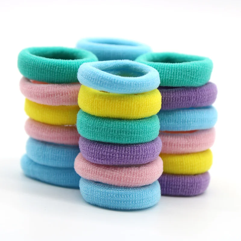 candy color 3cm AD0043 24 шт./лот 3 см галстуки на резинке резинки черные/яркие цвета резинки резиночки женские/Детские аксессуары резинки для волос - Цвет: candy color 3cm