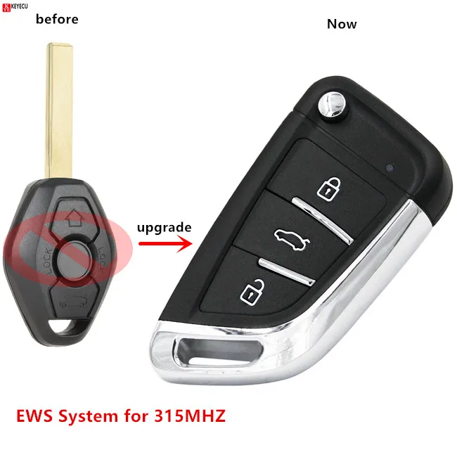 Модифицированный откидной дистанционный ключ Keyecu для BMW 1/3/5/7 серии X3 X5 Z3 Z4 2003 2004 2005