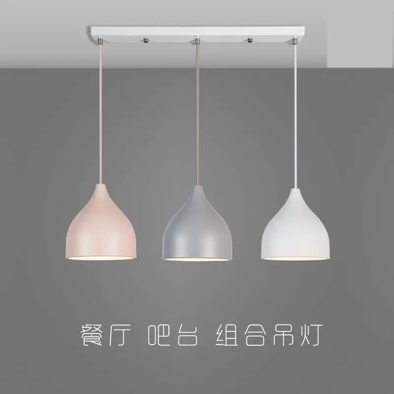 

Подвесной светильник для ресторана в скандинавском стиле, креативный современный минималистичный светильник с тремя головками для бара, с...