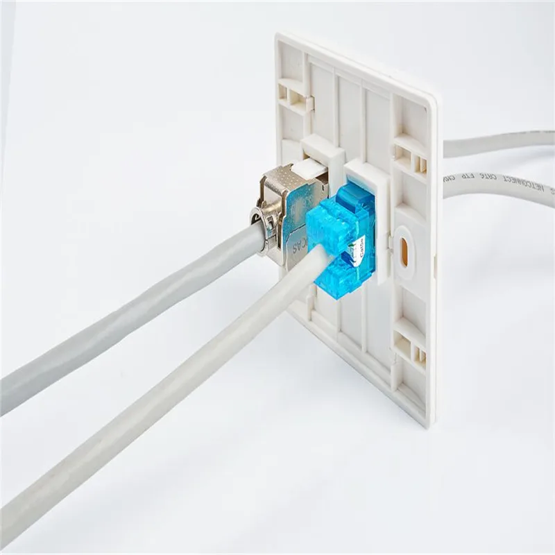 AUCUS 4 шт./лот 2 Порты и разъёмы низшег Лицевая панель rj45 rj11 модульная уход за кожей