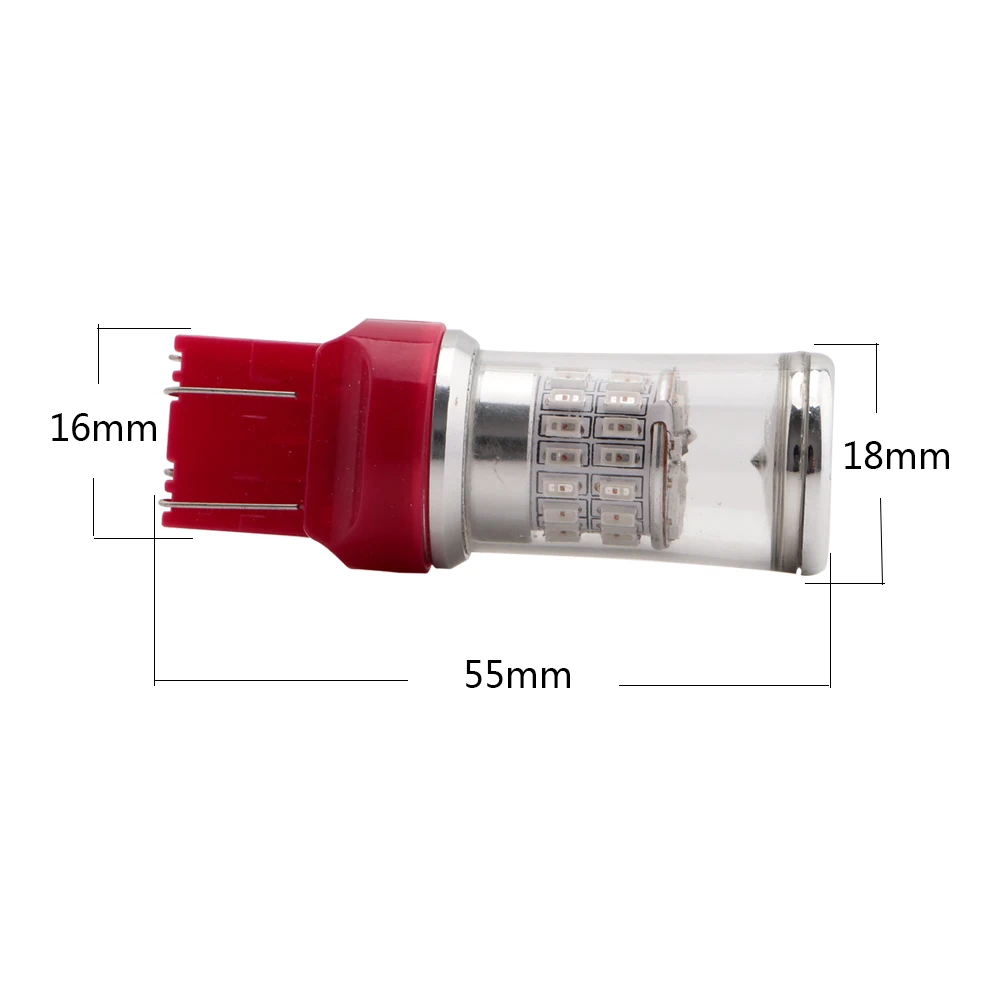 10 шт. DC 12 В 3014 48 SMD с крышкой Белый Красный Янтарный 7440 7443 T20 Базовая Светодиодная