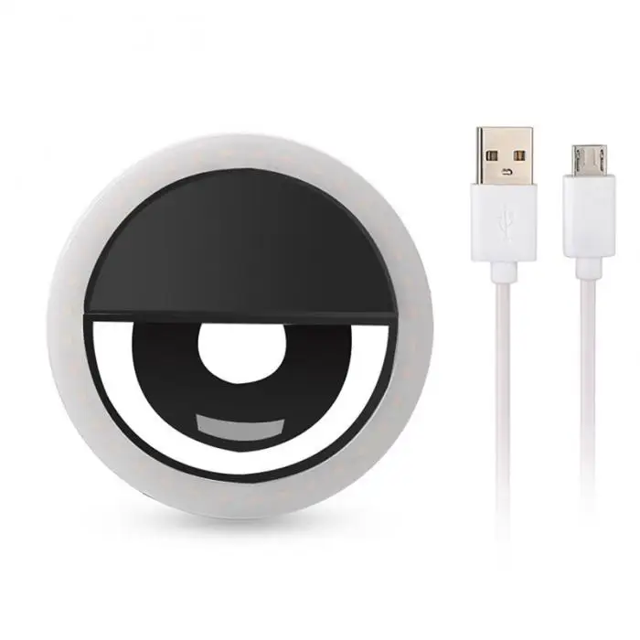 USB зарядка селфи вспышка светодиодный камера телефон фотография кольцо свет для телефонов планшеты EM88