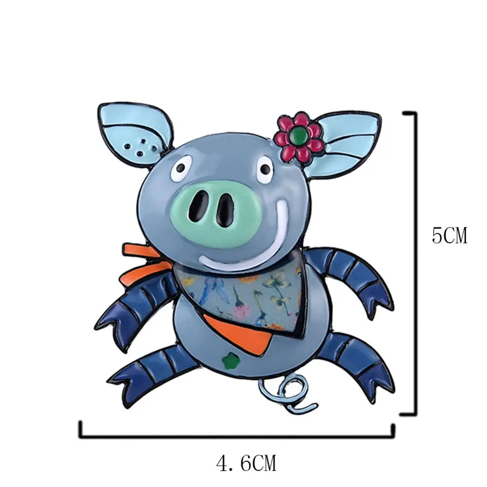 Мужская и женская брошь в виде милой свиньи свадебная из металлического сплава с