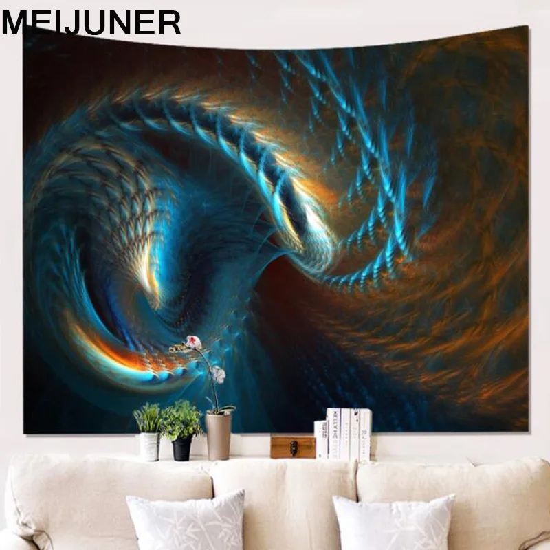 Meijuner Настенный Гобелен Мандала Бохо покрывало Psychedelic Хиппи 3D геометрический