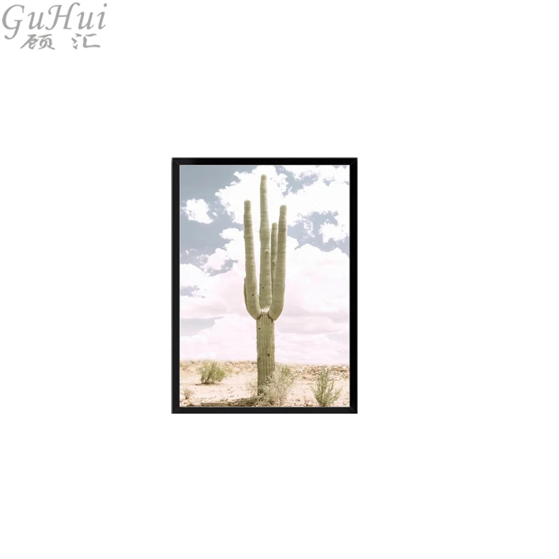 Nordic Desert Landscape Green Cactus Canvas Painting Plant and Poster Home Living Room Decor Wall Photo Picture Cuadros | Дом и сад