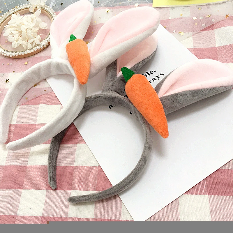 Повязка на голову с милыми заячьими ушками JOYACE обруч принцессами бантик для