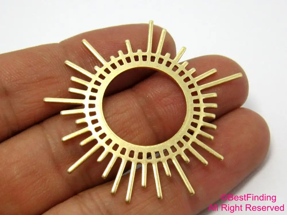 

10pcs Brass pendant 45x42mm Raw brass Sunshine pendant R473