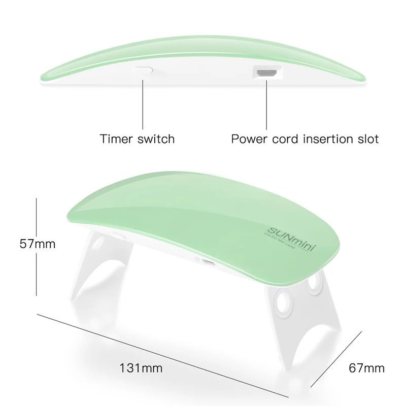 УФ светодиодная лампа SUNUV SUNmini2 портативная мини Сушилка для ногтей с usb кабелем