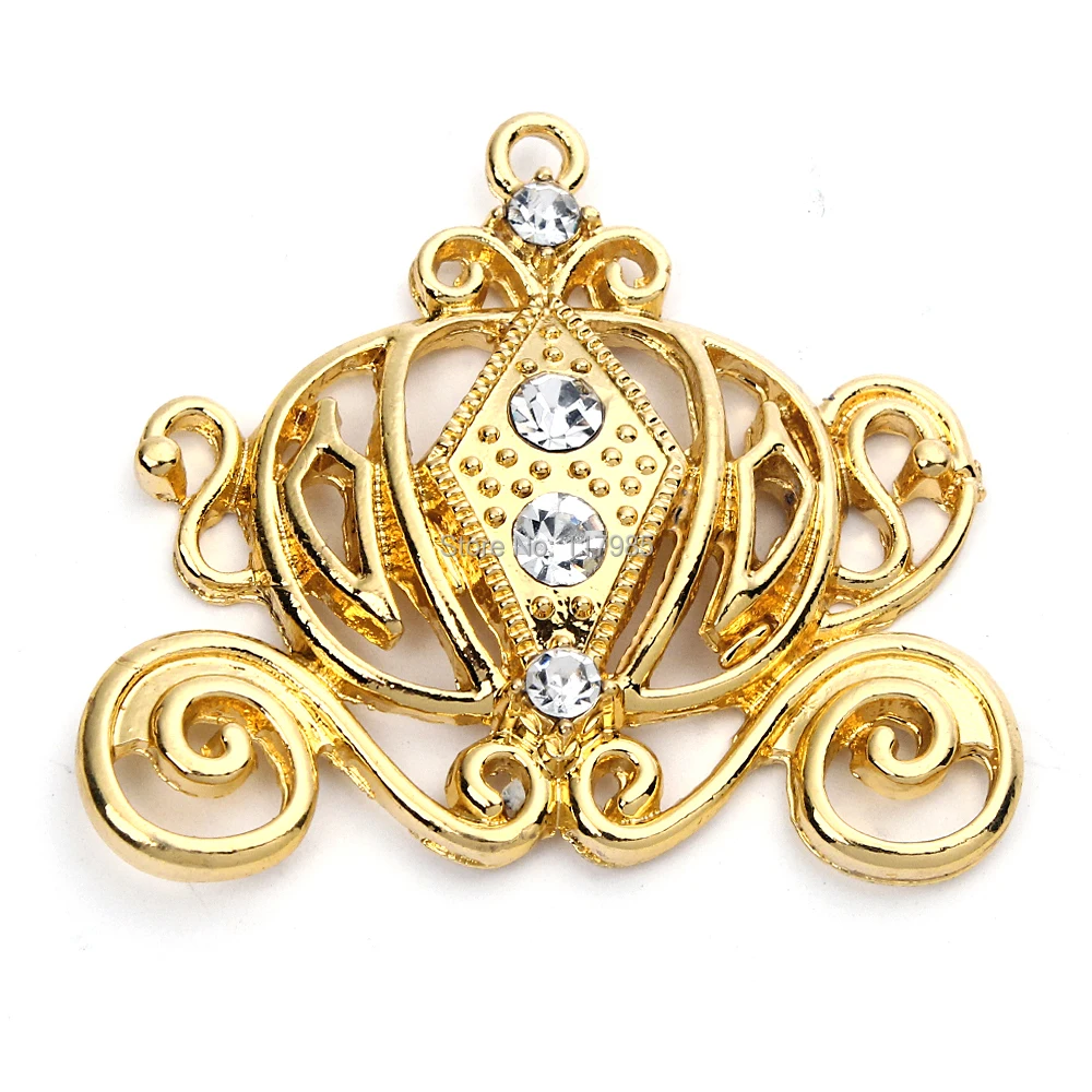 41*46 мм золотой цвет Золушка Перевозки горный хрусталь кулон для детей Коренастый
