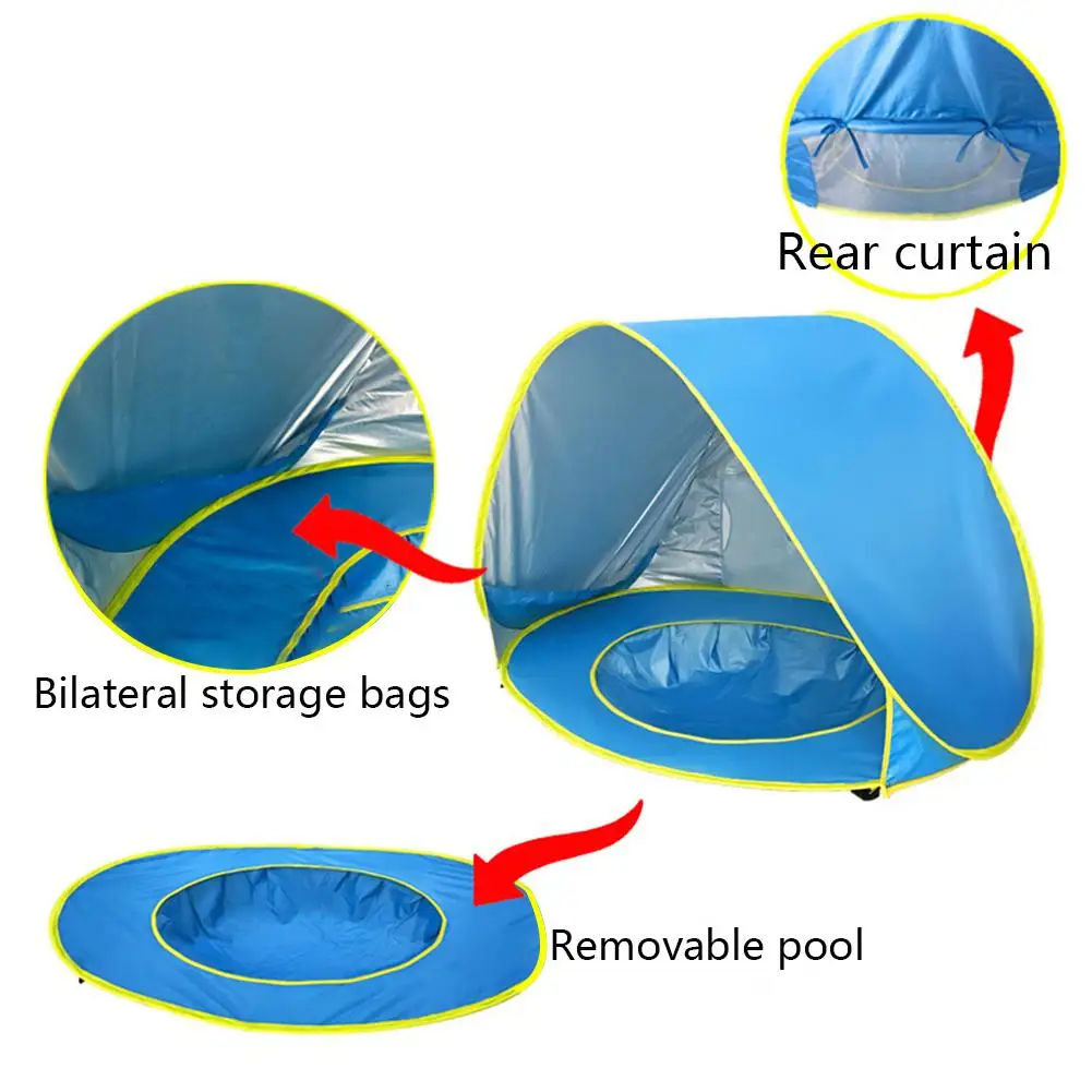 Пляжная палатка с защитой от ультрафиолета водонепроницаемая автоматическим