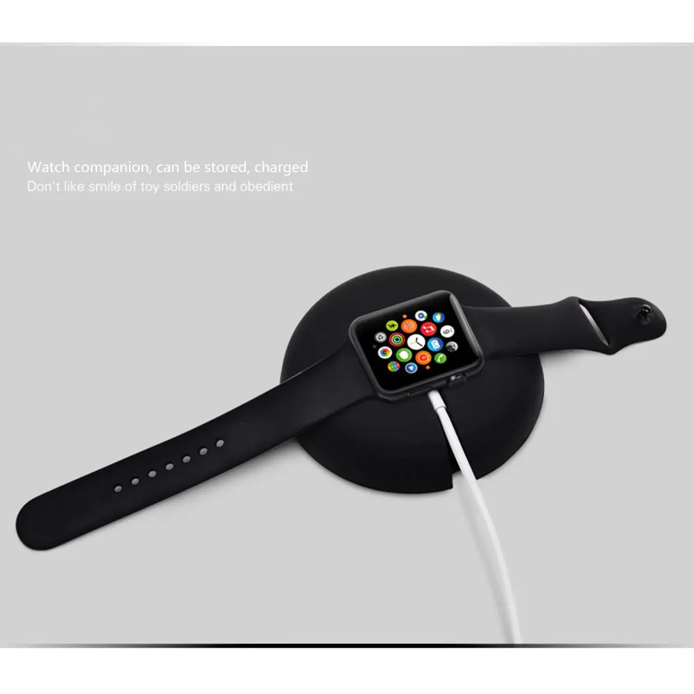 Чехол для зарядки Apple Watch, мягкий силиконовый держатель для зарядного устройства, чехол для док-станции/защитный чехол для хранения для iWatch Series 4/3/2/1