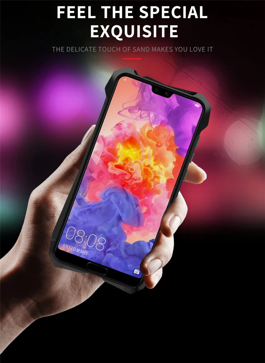 R-JUST, темный плащ, металлический бампер для huawei P20 lite, чехол-броня, алюминиевый акриловый чехол-держатель для huawei P20 Lite/Pro